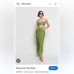 Reformation Elena 2-piece Linen Set